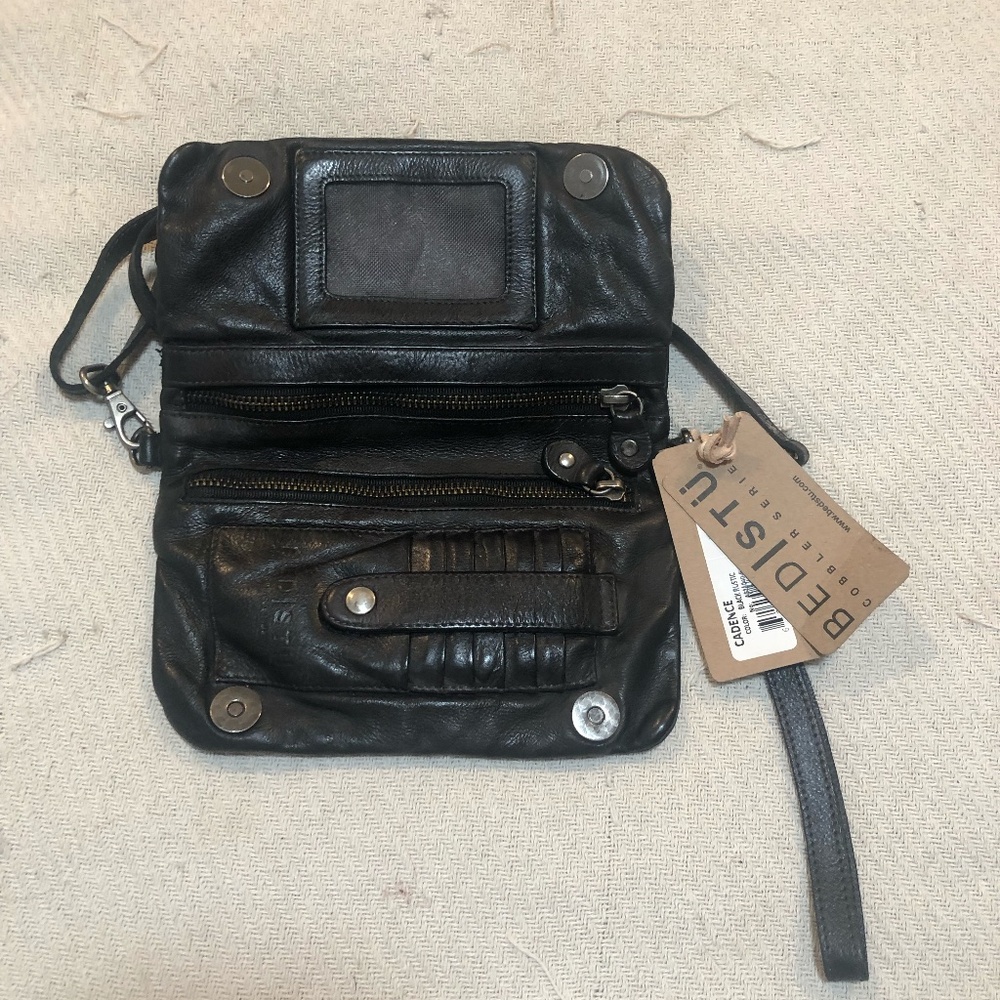 BED STU Crossbody Purse Black Rustic